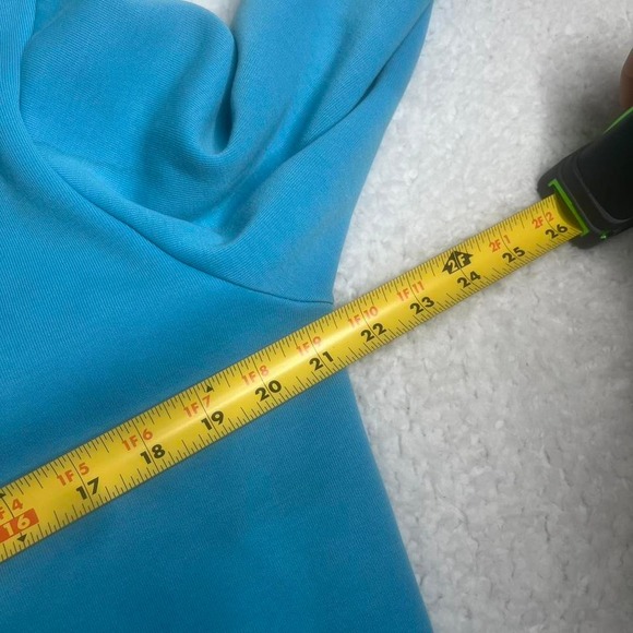 Polo Ralph Lauren performance full zip men's teal hoodie crop boxy skate M - Picture 6 of 7